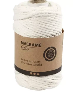 New Cuerda de Macramé Blanco 4mm Macramé