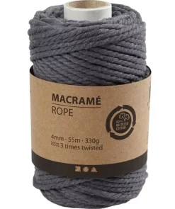 Best Cuerda de Macramé Gris 4mm Macramé