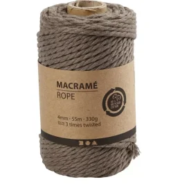 New Cuerda de Macramé Marrón Claro 4mm Macramé