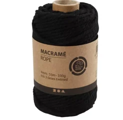Online Cuerda de Macramé Negro 4mm Macramé