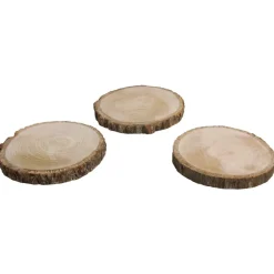 Discos de madera natural redondos Maderas