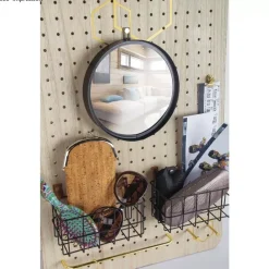 Best Espejo de metal para Pegboard Pin and Peg Organización
