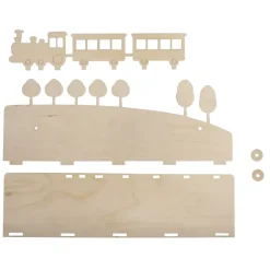 New Estantería de madera Tren Maderas