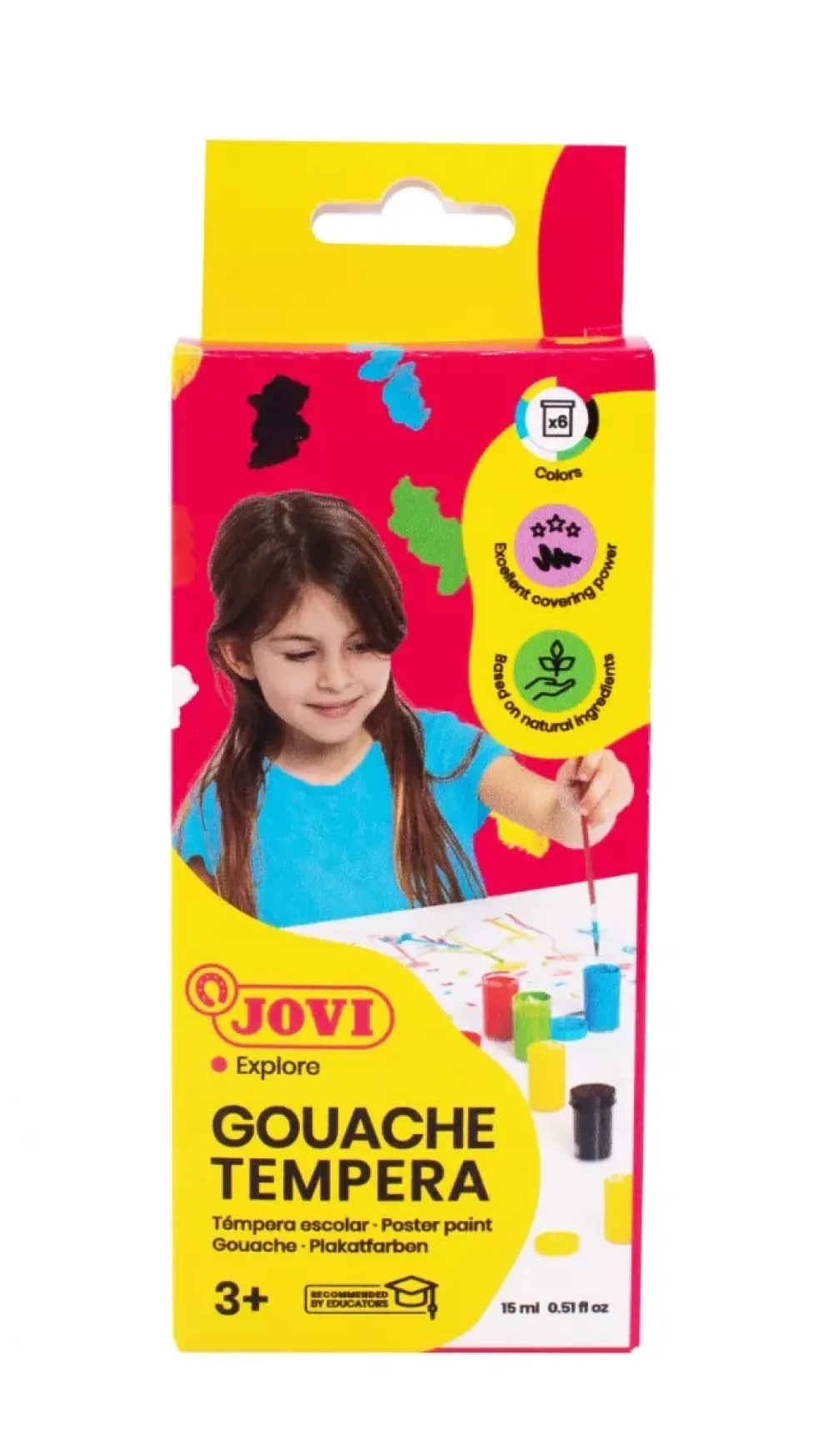 Hot Estuche 6 gouache con pincel 15ml Niños Niños Y Regalos