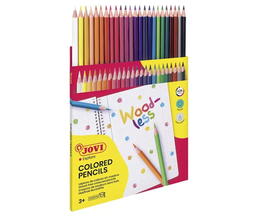 Outlet Estuche 24 lápices de colores sin madera Niños Niños Y Regalos