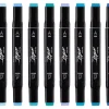 New Estuche 12 Rotuladores Gama Artist Tonos Azules Rotuladores