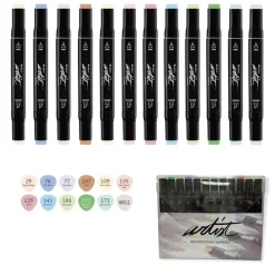 New Estuche 12 Rotuladores Gama Artist Tonos Pasteles Rotuladores