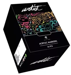 New Estuche 36 Rotuladores Gama Artist Acrílicos Rotuladores