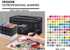 Hot Estuche 120 Rotuladores Luxury Canvas Gama Artist Rotuladores