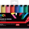 Clearance Estuche 8 rotuladores PC8K Grueso punta biselada Uni Rotuladores