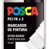 Discount Estuche 2 Rotuladores PC17K Blanco y Negro Uni Rotuladores
