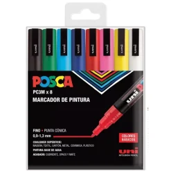 Outlet Estuche 8 rotuladores PC3M Uni surtidos medianos Pastas Moldeables