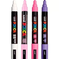 Outlet Estuche 4 Rotuladores PC5M Medio Punta Cónica Colores Dulces Uni Rotuladores