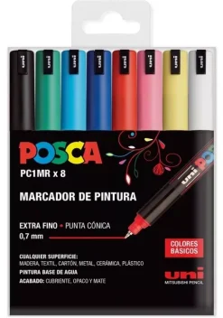 Discount Estuche 8 Rotuladores PC1MR Extra Fino Uni Rotuladores