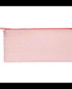 Online Estuche Chevron rosa y dorado Rico 10x21,5cm Organización