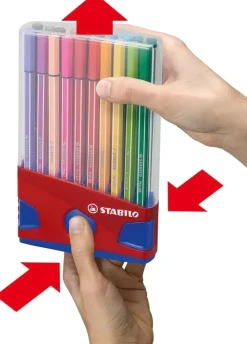 Sale Estuche ColorParade 20 Rotuladores Pen 68 Rojo/Azul Rotuladores