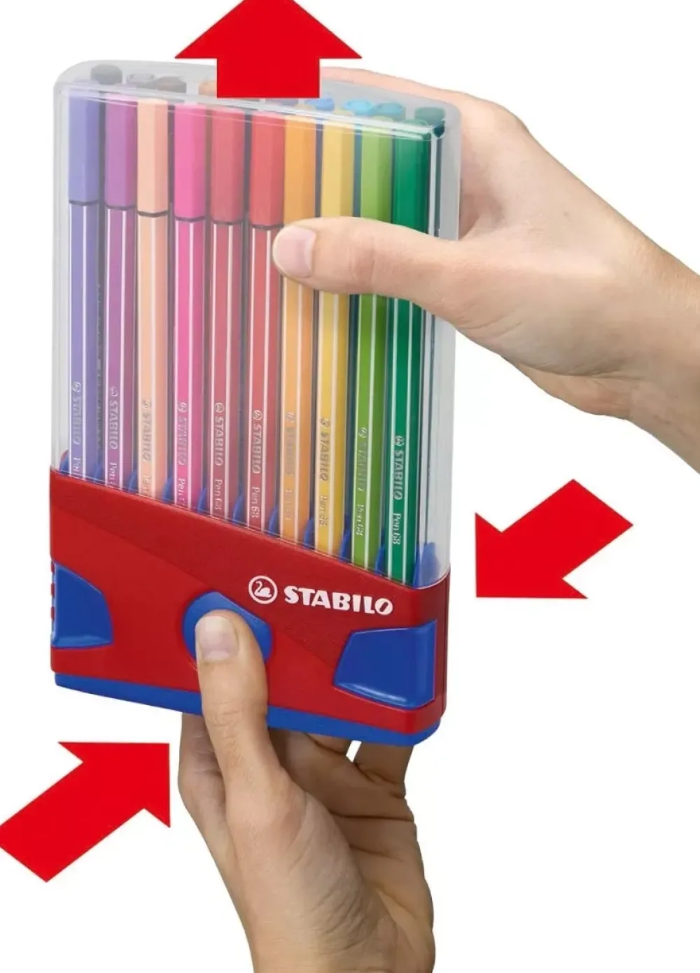 Sale Estuche ColorParade 20 Rotuladores Pen 68 Rojo/Azul Rotuladores