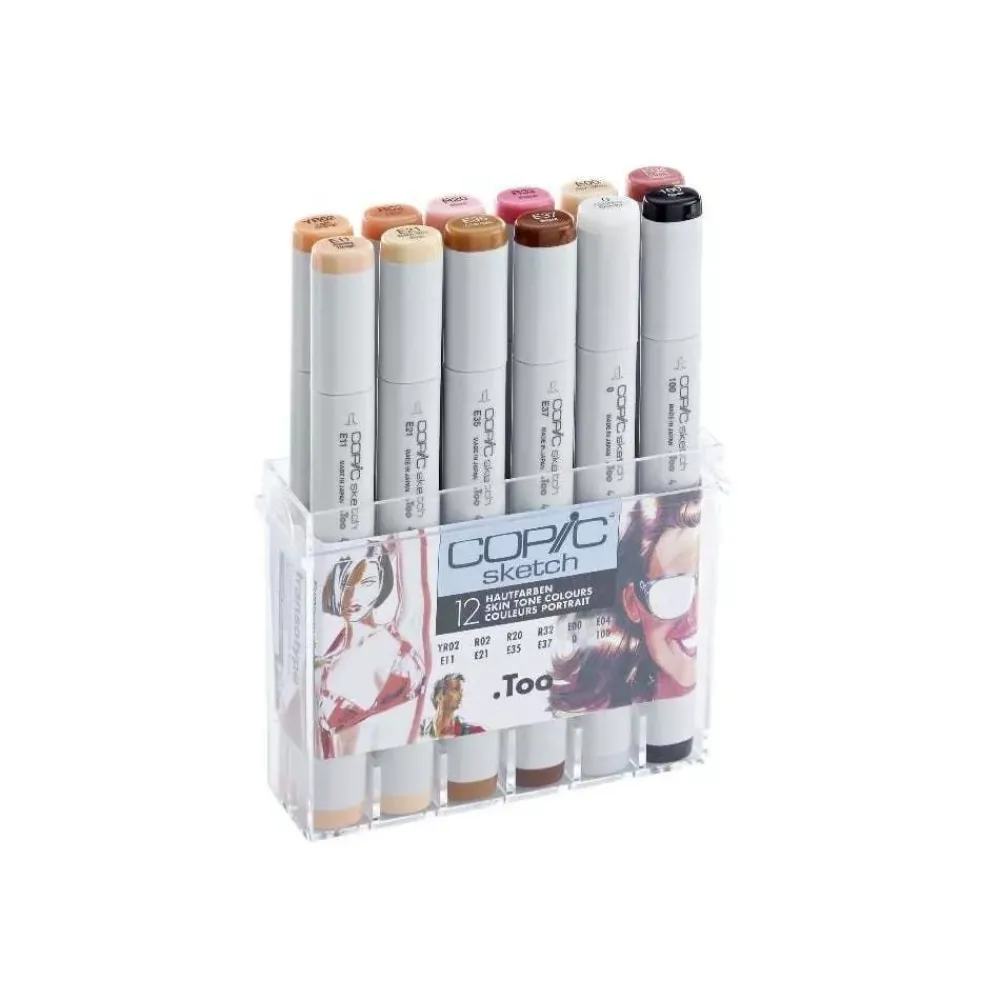 Discount Estuche de 12 rotuladores Tonos Piel Sketch Rotuladores