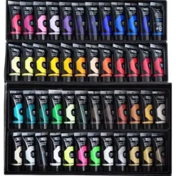 Sale Estuche de cartón Campus acrílico 48 tubos de 21ml Pinturas Acrílicas