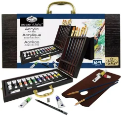 Discount Estuche de Madera con 24 Pinturas Acrílicas Pinturas Acrílicas
