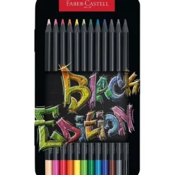 Clearance Estuche de Metal 12 Lápices de colores Black Edition Niños Niños Y Regalos