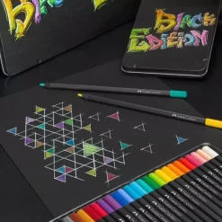 Clearance Estuche de Metal 12 Lápices de colores Black Edition Niños Niños Y Regalos