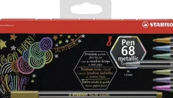 Best Estuche de Metal 8 Rotuladores Metálicos Pen 68 Metallic Rotuladores