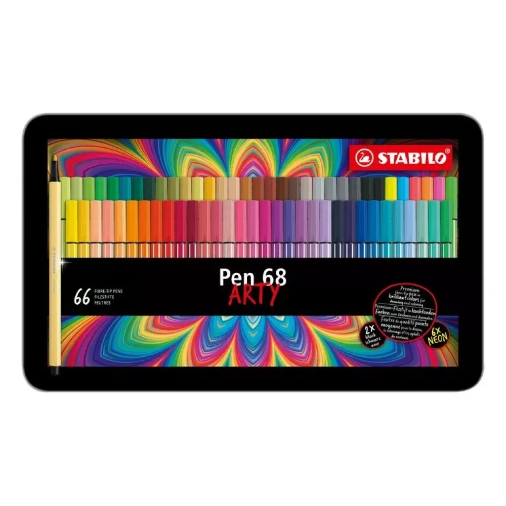 Sale Estuche de Metal Arty 66 Rotuladores Pen 68 Rotuladores