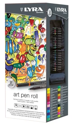 Clearance Estuche de Tela Enrollable 24 Rotuladores Art Pen Rotuladores