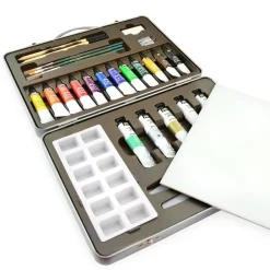 Outlet Estuche Metálico 17 Tubos Acrílicos Studio Pinturas Acrílicas