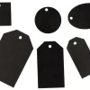 Etiquetas de madera negras Maderas