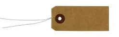 New Etiquetas marrones con hilo de metal kraft - 11006808 Navidad