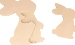 Outlet Figura de Madera Conejos Mariposa Maderas