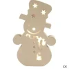Discount Figura Muñeco de Nieve con Luz Cartón Y Papel Maché