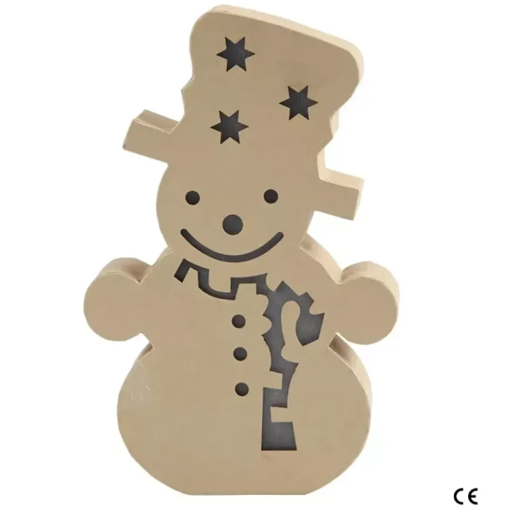 Discount Figura Muñeco de Nieve con Luz Cartón Y Papel Maché