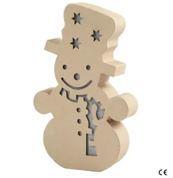 Discount Figura Muñeco de Nieve con Luz Cartón Y Papel Maché