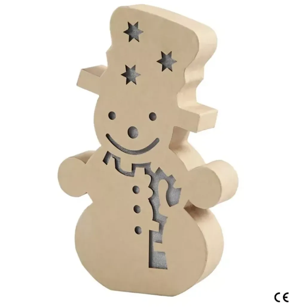 Discount Figura Muñeco de Nieve con Luz Cartón Y Papel Maché