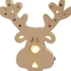 Outlet Figura Reno con Luz Cartón Y Papel Maché
