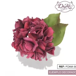 Clearance Flor de Foamiran Hortensia Gigante Roja Dayka Goma Eva Fofuchas