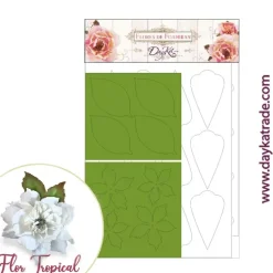 Online Flor de Foamiran Tropical Blanca Dayka Goma Eva Fofuchas