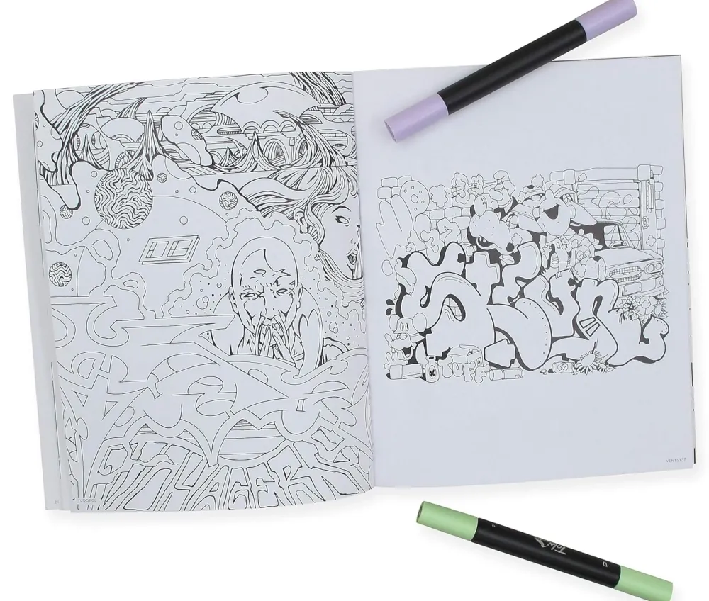Sale Graffiti Style Coloring Book Colorear
