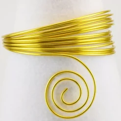 Best Hilo de aluminio amarillo soleado 1,5mm Bisutería