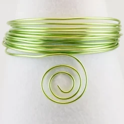 Hot Hilo de aluminio verde menta 1,5mm Bisutería