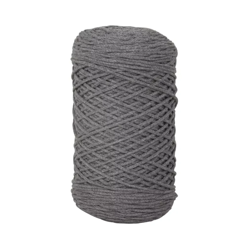 Online Hilo Macramé Trenzado Reciclado Gris Oscuro 2mm Macramé