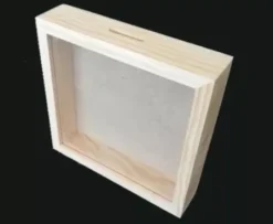 Sale Hucha con Cristal 15x15cm Maderas