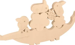 Juego de Apilar y Balancear Cocodrilo de Madera Safari Maderas