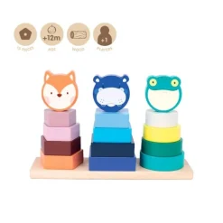 Juguete educativo de madera Animal Towers Infantil