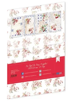 Sale Kit 4 Papeles de Arroz Cherrys Fruits Market 54x33cm Papel Y Decoupage