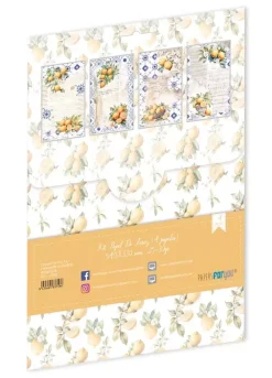 Discount Kit 4 Papeles de Arroz Lemon Fruits Market 54x33cm Papel Y Decoupage
