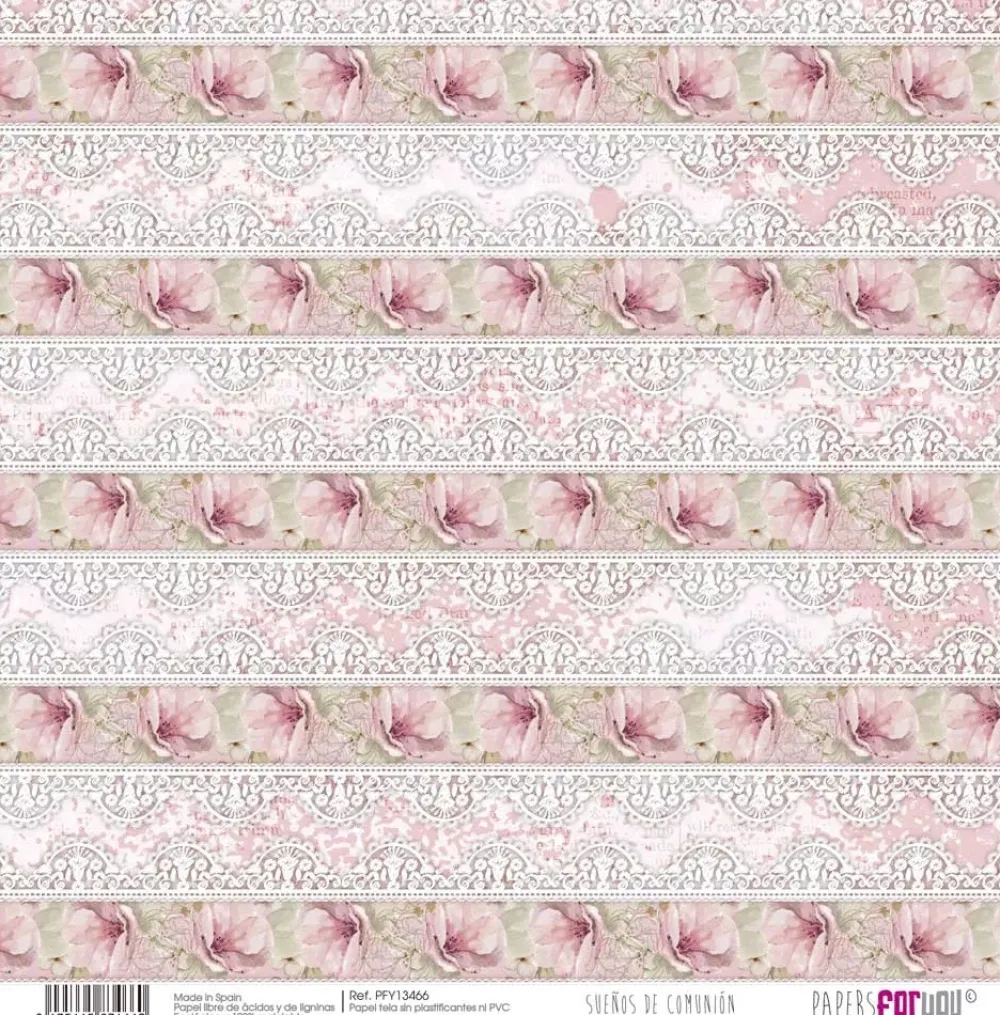 New Kit 8 Papeles de Tela Niñas Sueños de Comunión 30x30cm Telas, Sedas Y Fieltro